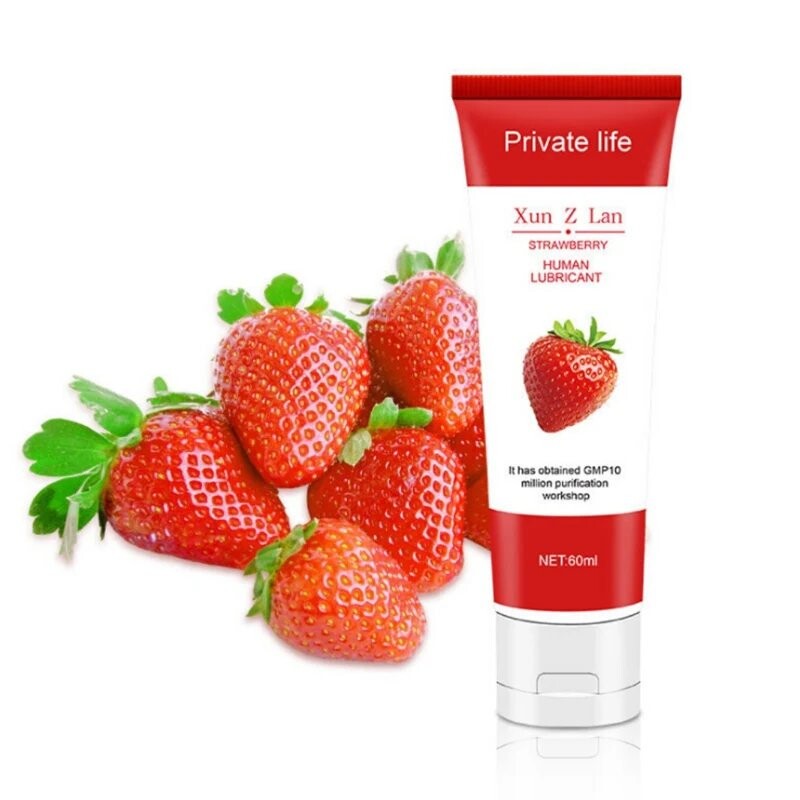 Edible Fruit Flavor Adult Lubricant Gel Lube Edible Oral Sex Sexual Massage Oil - 60ml