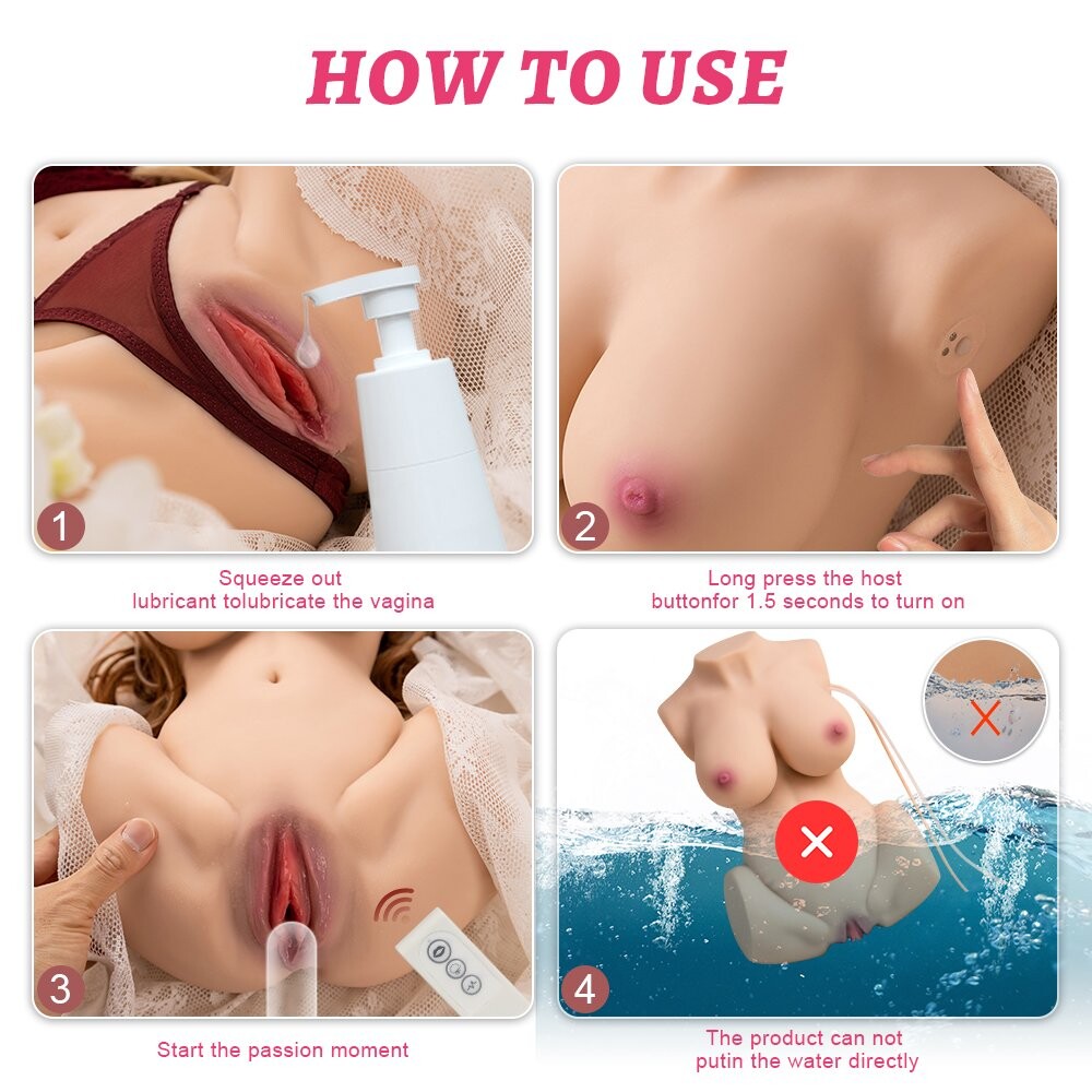 Sex Doll Male Masturbator with Sucking and Vibrating Function 6.9kg/15.4lb