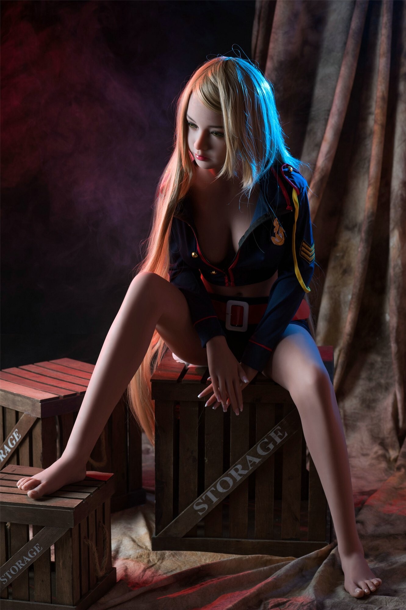 Silicone sex dolls 140cm with skeleton erotic sexy toys