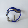 Plus Chastity Devices for Men Stainless Steel Chastity Belt with Cock Cage Anal Plug bdsm Sex Toys Blue