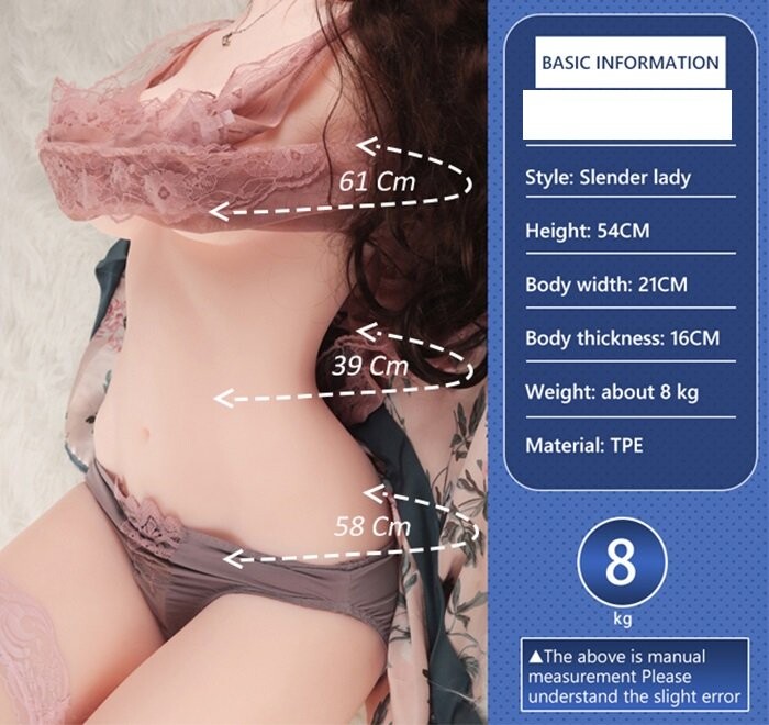 15.21LB/6.9kg 3 in 1 Female Torso with Vaginal Anal Breast for Men Masturbation