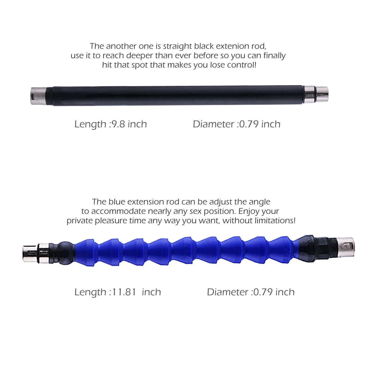 2pcs Flexible tube + Straight Extension tube