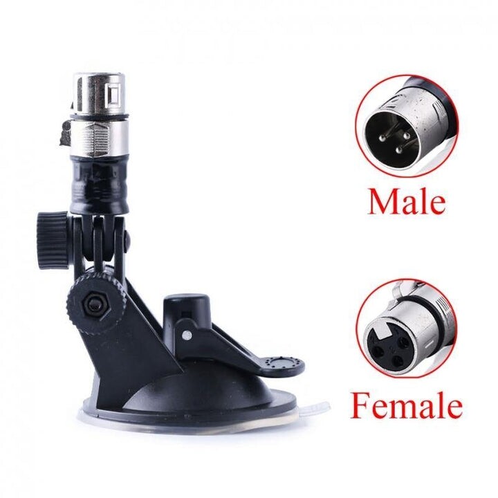 3XLR Dildos Holder Suction Cup Fixed Bracket With Female 3XLR Connector