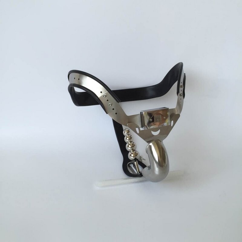 Chastity Devices for Men Stainless Steel Chastity Belt with Cock Cage Anal Plug bdsm Sex Toys Black