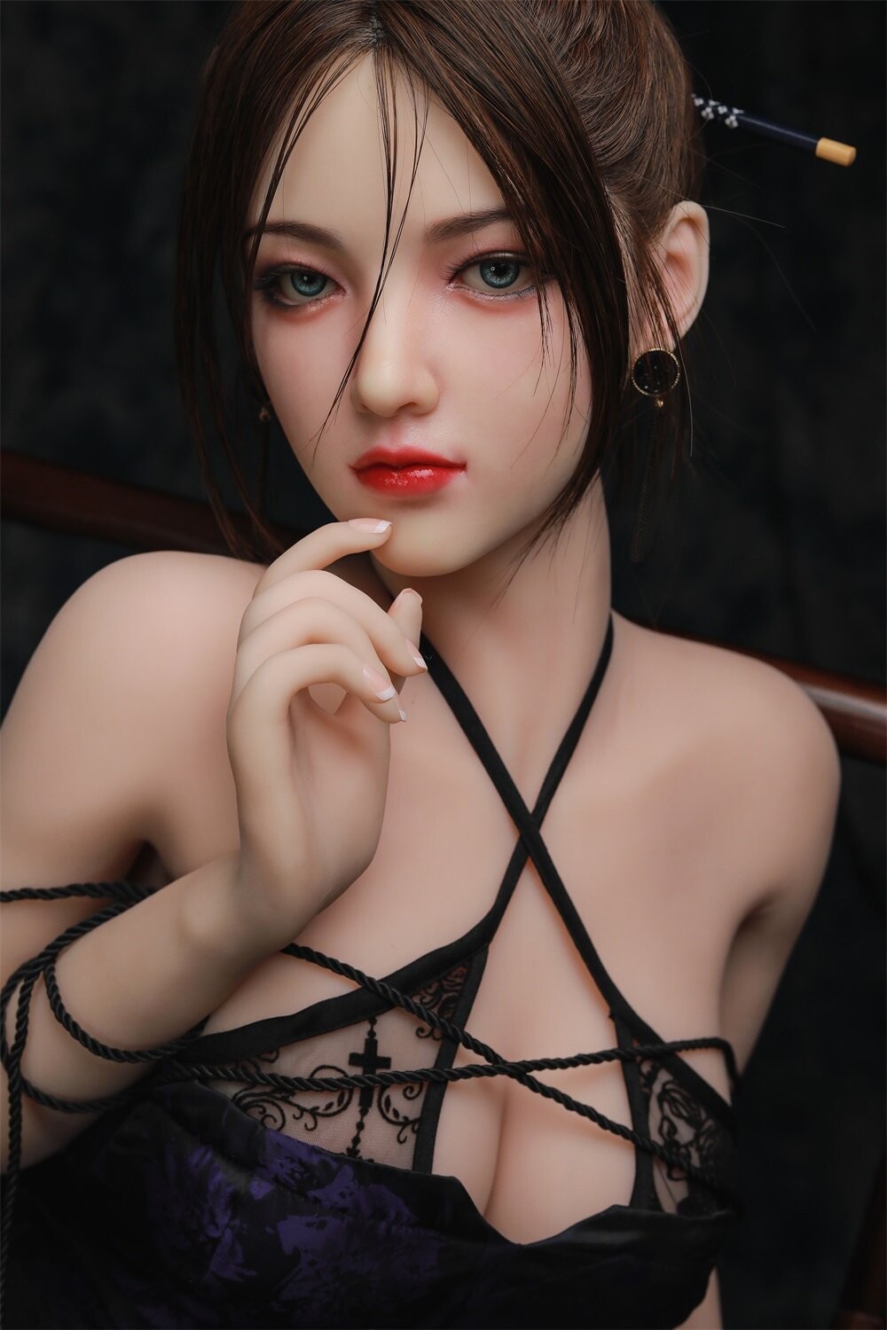 Realistic silicone Head sex doll with oral anal and vaginal holes 170cm/5ft7