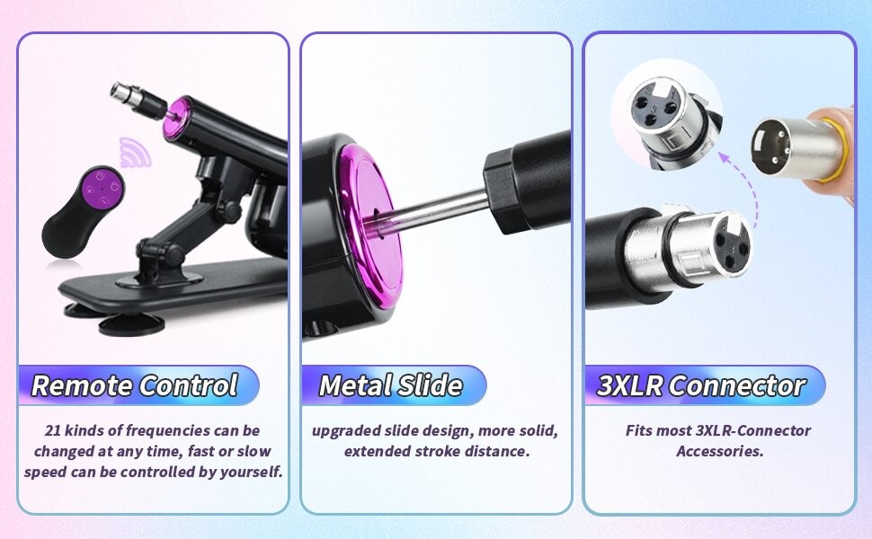 Remote Sex Machine Adult Sex Toys for Oral Anal Sex Massage 9pcs Attachments