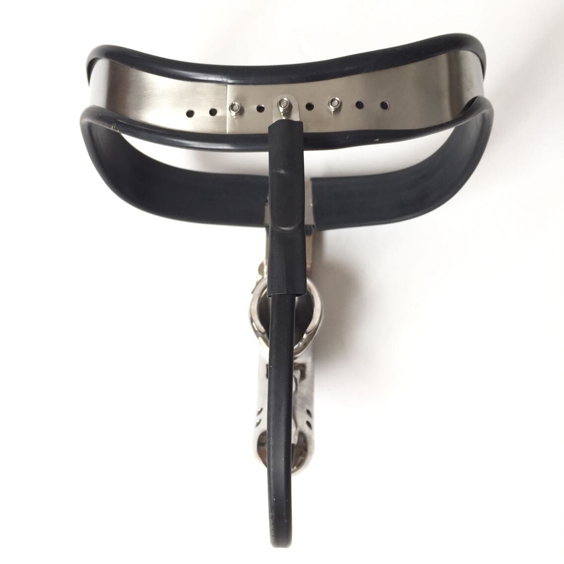 Stainless Steel Male Arc Chastity Belt For Adjustable Waist Hole chastity Device