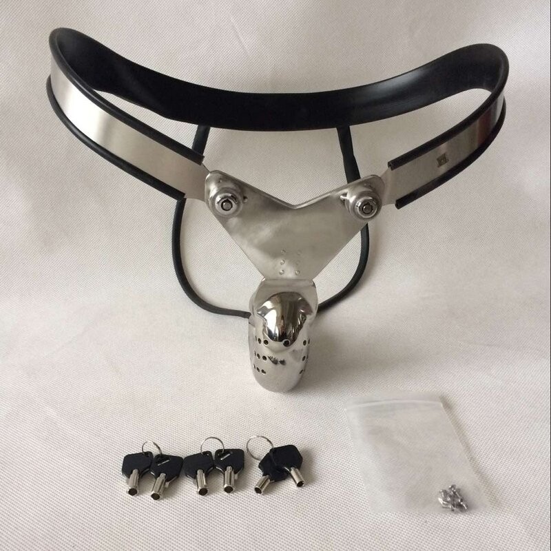 Stainless Steel Male Chastity Belt Chastity Device Sex Toys for Men