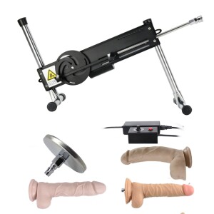 Premium Sex Machine Adjustable with 3pcs Big Dildos and Suction Cup for Women