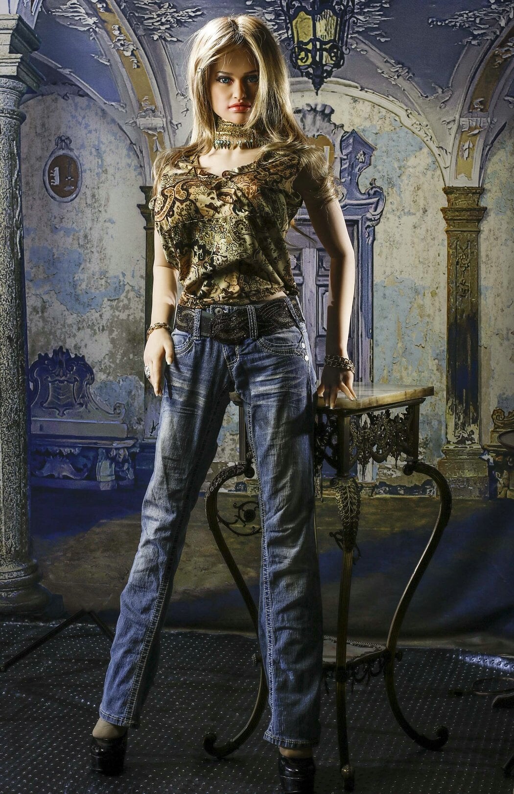 158 cm große Ganzkörper-Silikon-Sexpuppe mit Metall-Skelett, Oral, Vagina, Anal