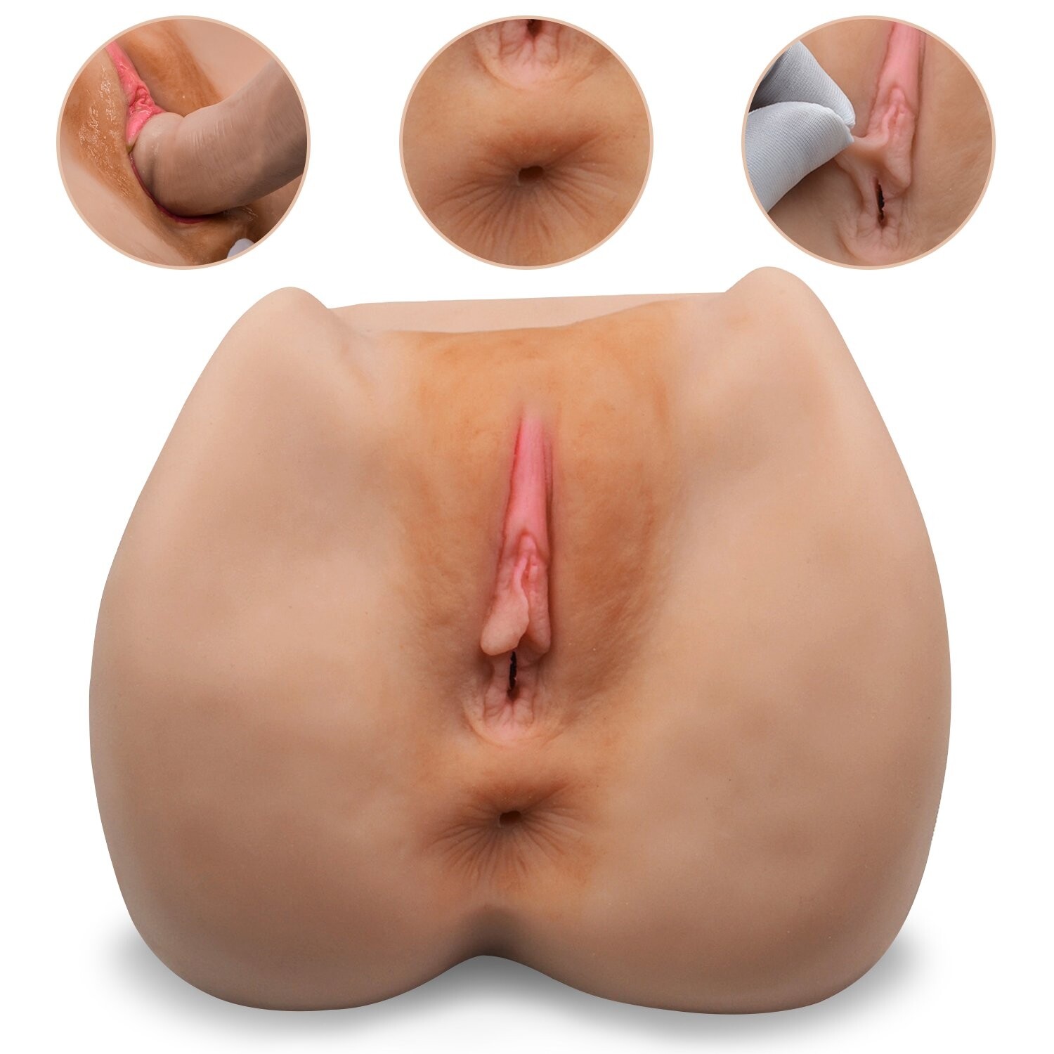 3D realistischer Silikon-Anal-Vagina-Pussy lebensechter männlicher Masturbator