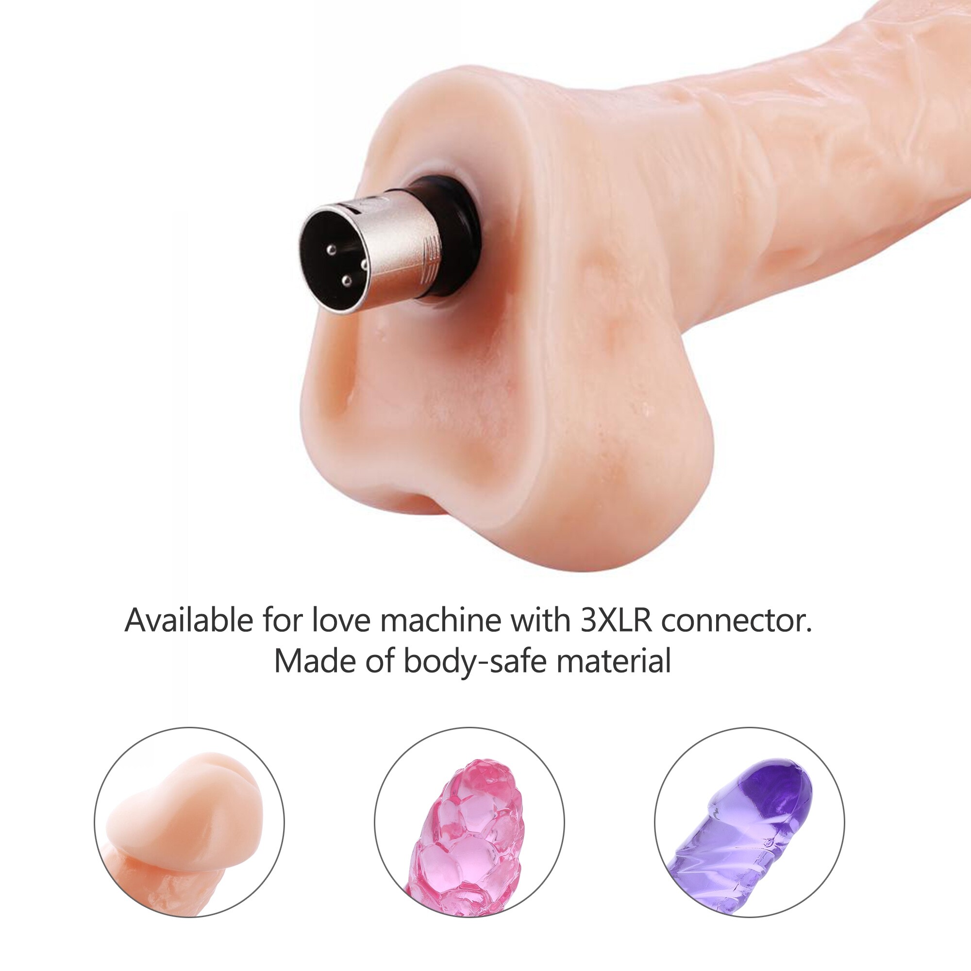 3XLR Port Großer Realistischer Dildo 9,9'' + Anal Spiel Plug G-Punkt Dildo Sexspielzeug Zubehör