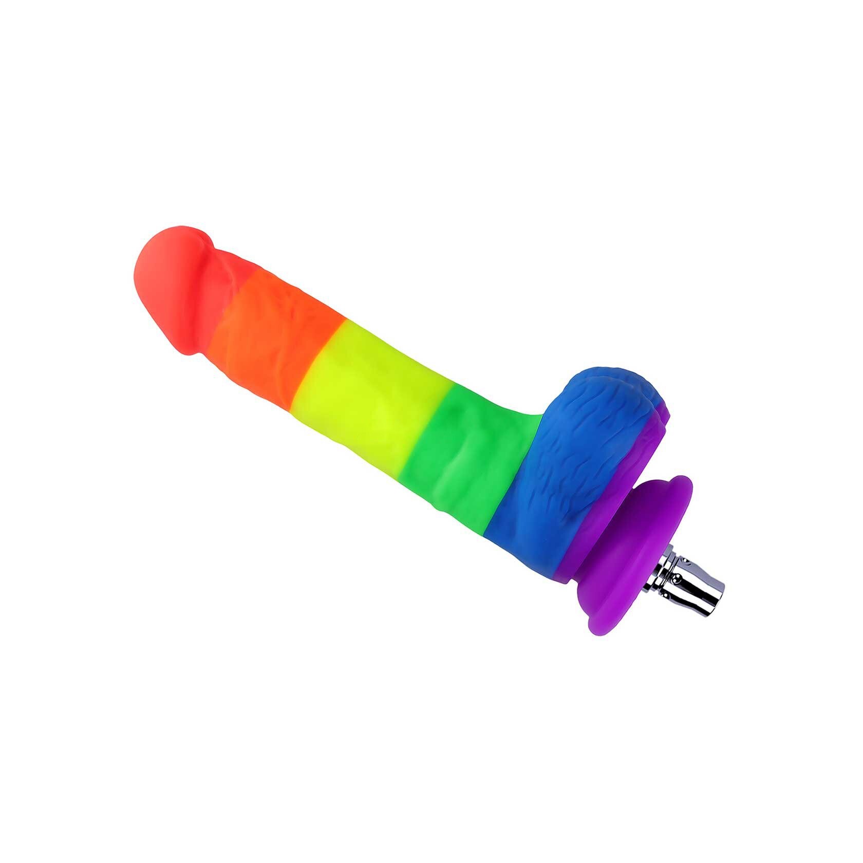 7,5 Zoll Regenbogen-Dildo Realistisches Silikon P-Punkt Anal Sexspielzeug für Jessky Sexmaschinen