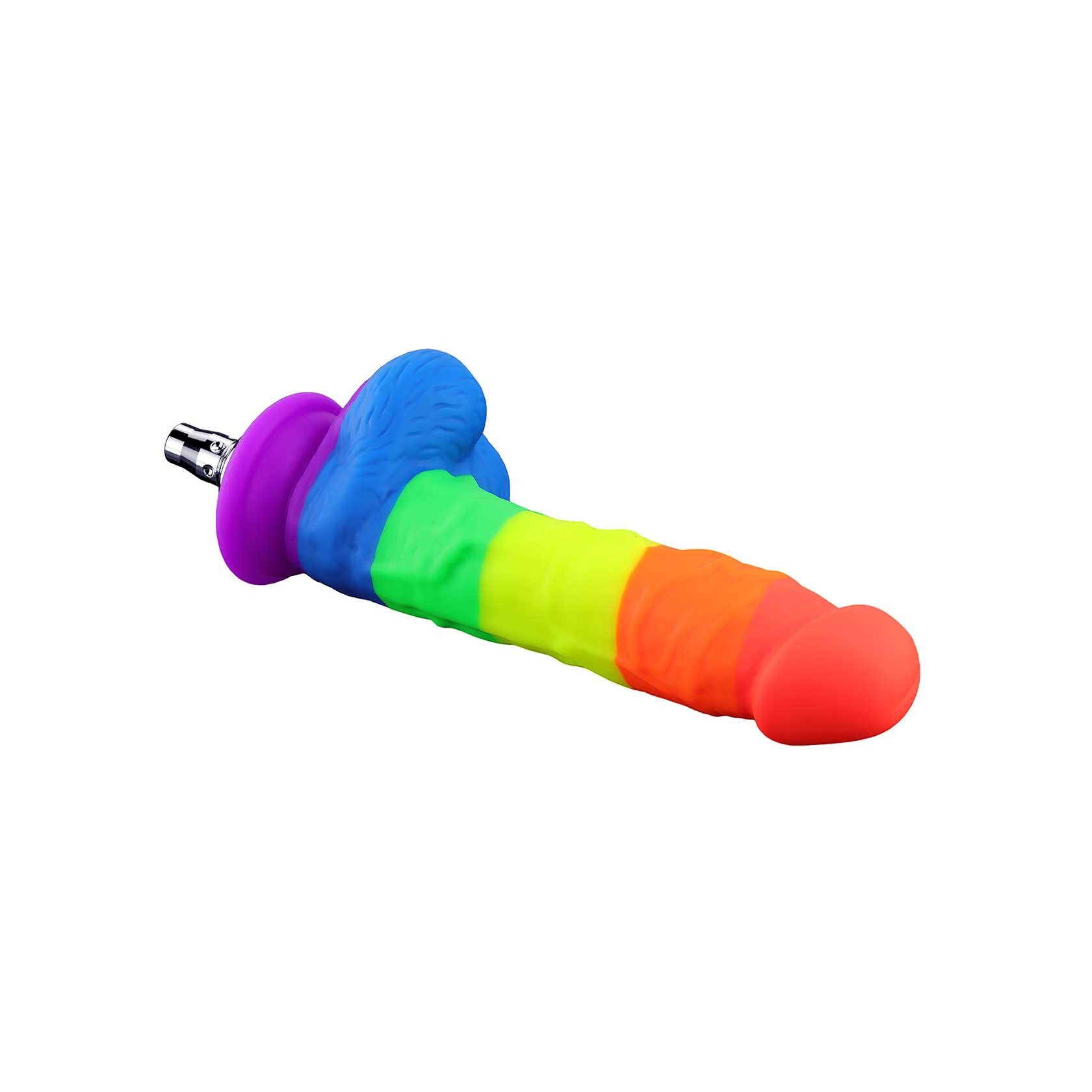 7,5 Zoll Regenbogen-Dildo Realistisches Silikon P-Punkt Anal Sexspielzeug für Jessky Sexmaschinen
