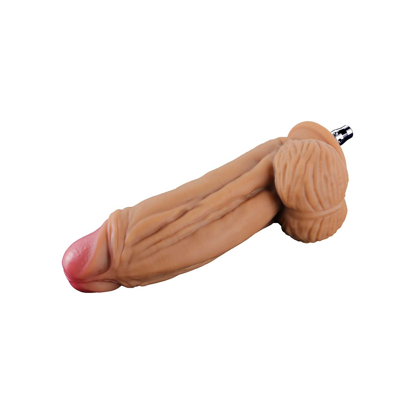 8,9 Zoll gigantischer, dicker Fetisch-Silikon-Dildo mit Bällen für Jessky-Sexmaschinen