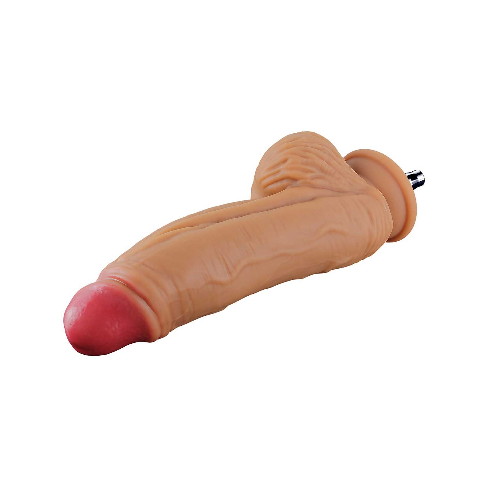 8,9 Zoll gigantischer, dicker Fetisch-Silikon-Dildo mit Bällen für Jessky-Sexmaschinen