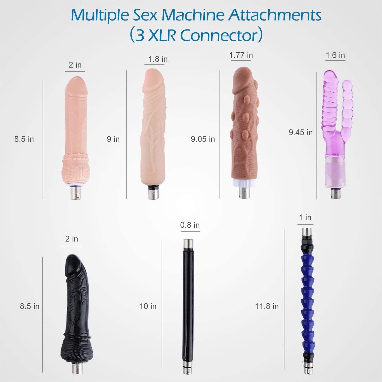 Bluetooth-Sex-Maschine mit Foto und Video mit 8 Dildo-Aufsätzen und Vagina-Tasse
