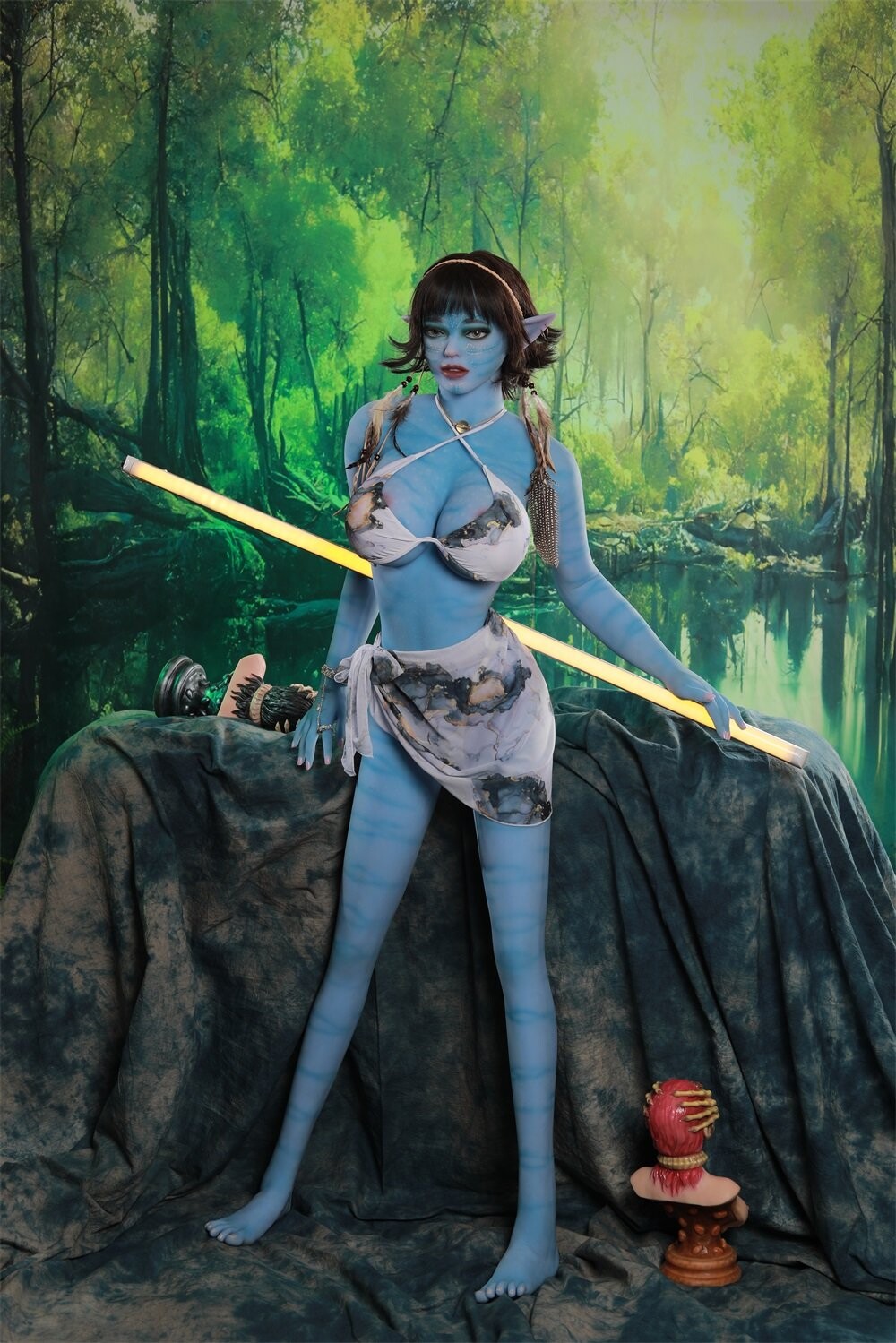 Avatar Erwachsene Puppe Realistische Alien Sex Liebespuppe mit großen Brüsten 165cm/5ft5