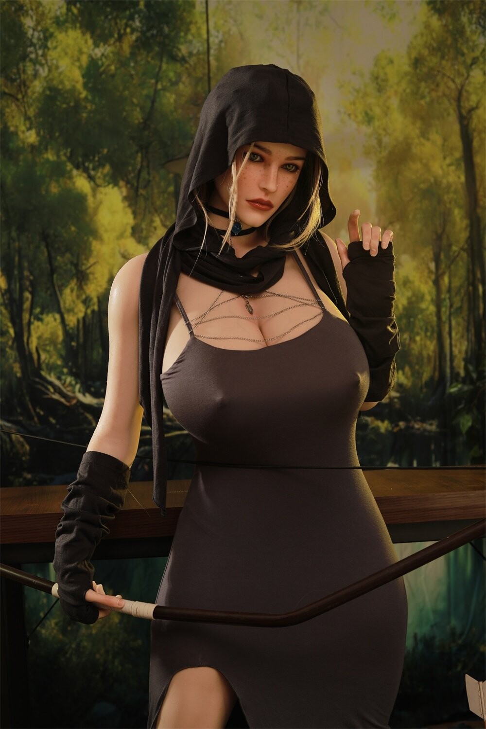 Vollständige Silikonpuppe mit riesigen Brüsten, realistische Details 175 cm/5 Fuß 9