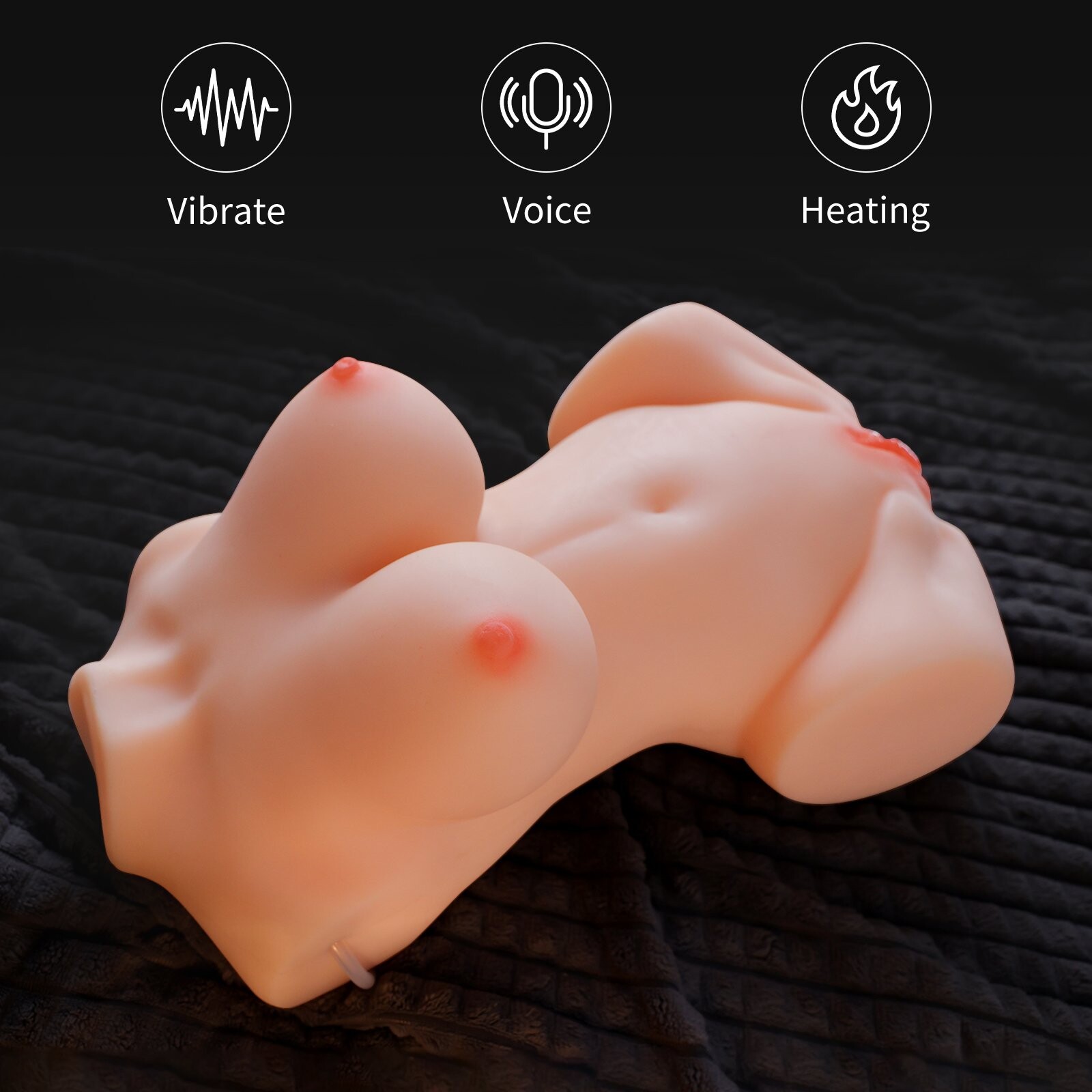 Lebensechte Sexy weibliche Torso saugen Vibrations-Sex-Puppe 8.02kg/17.7lb