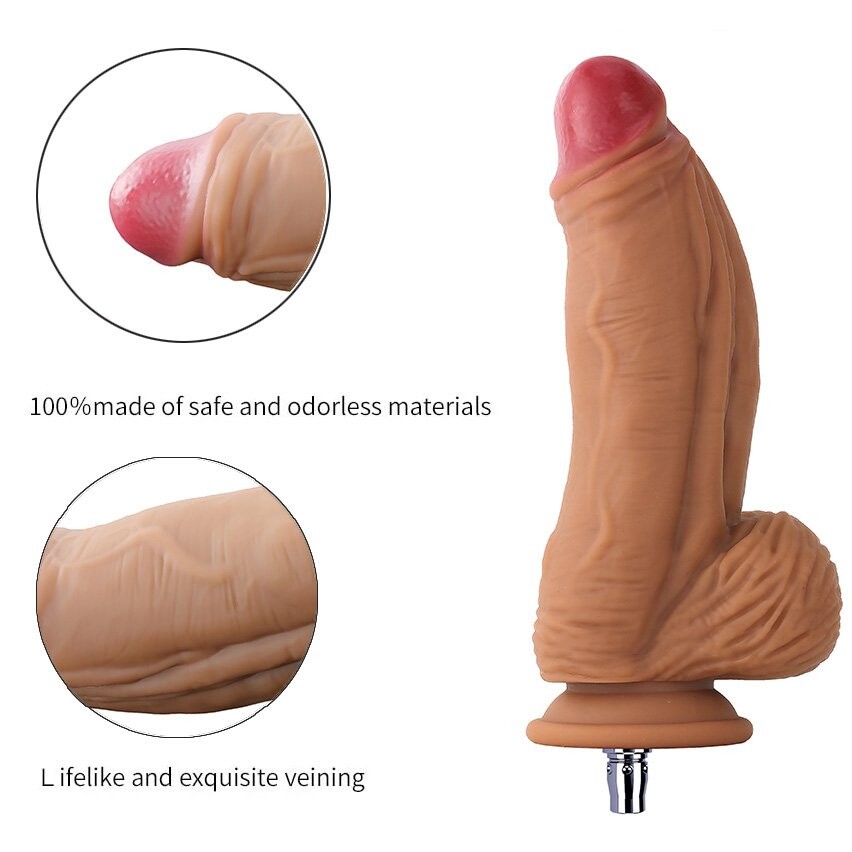 8.9inch Gigantic Thick Fat Cock Silicone Dildo with Balls for Jessky Sex Machines
