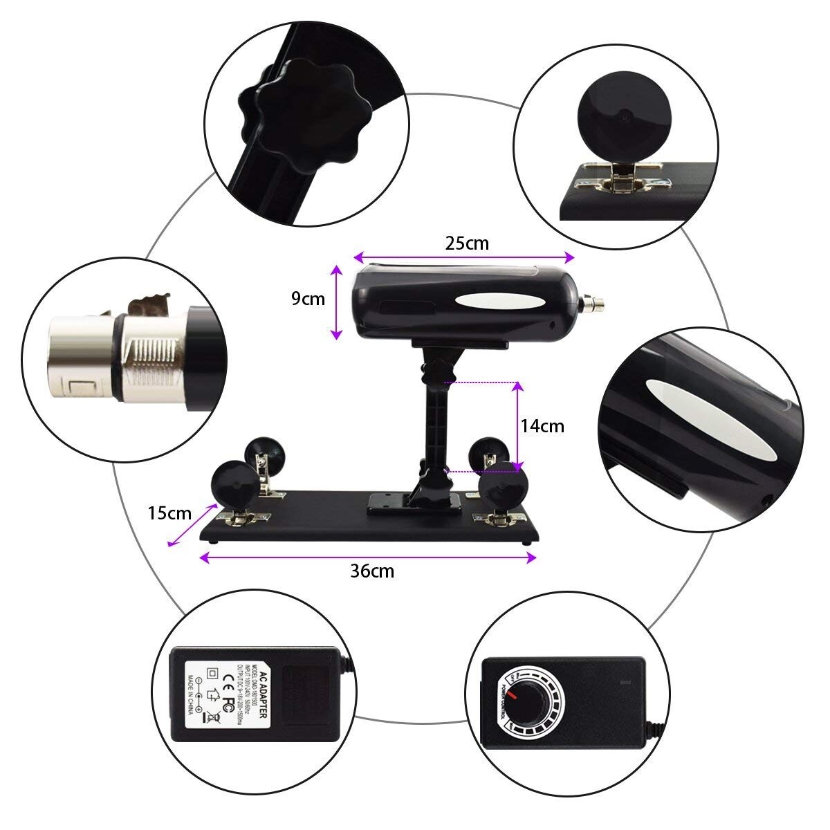 Juego de pistola automática de máquina de sexo de lujo para mujeres