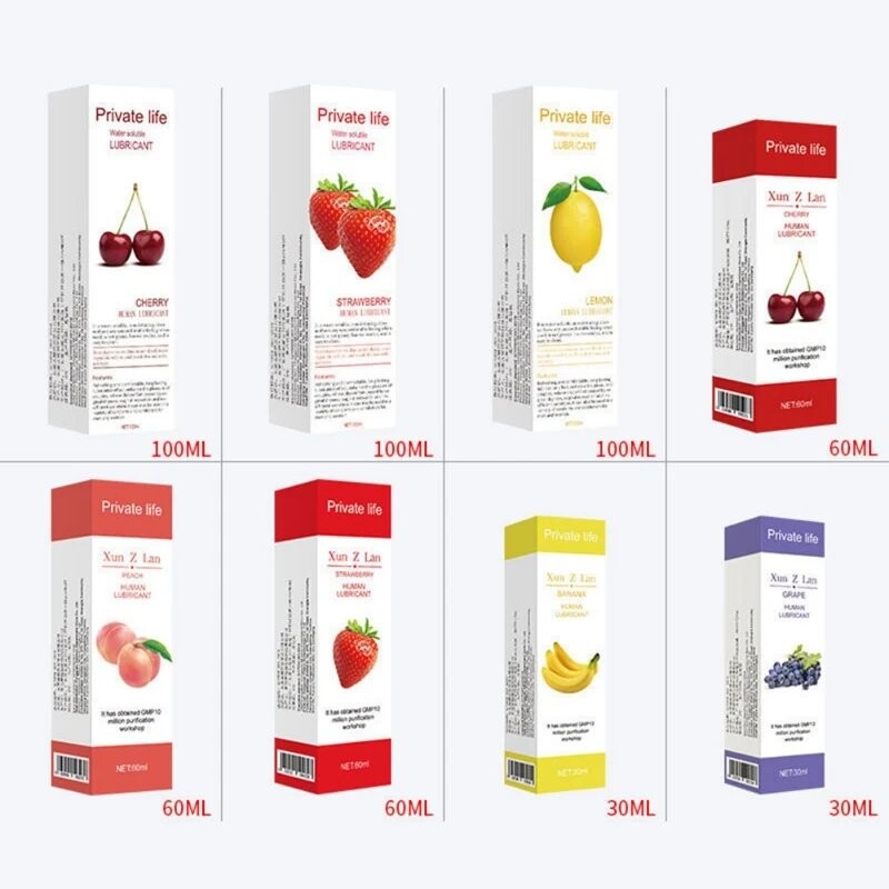 Lubricante personal a base de agua con sabor a fruta para sexo oral para fantasías sexuales - 30 ml