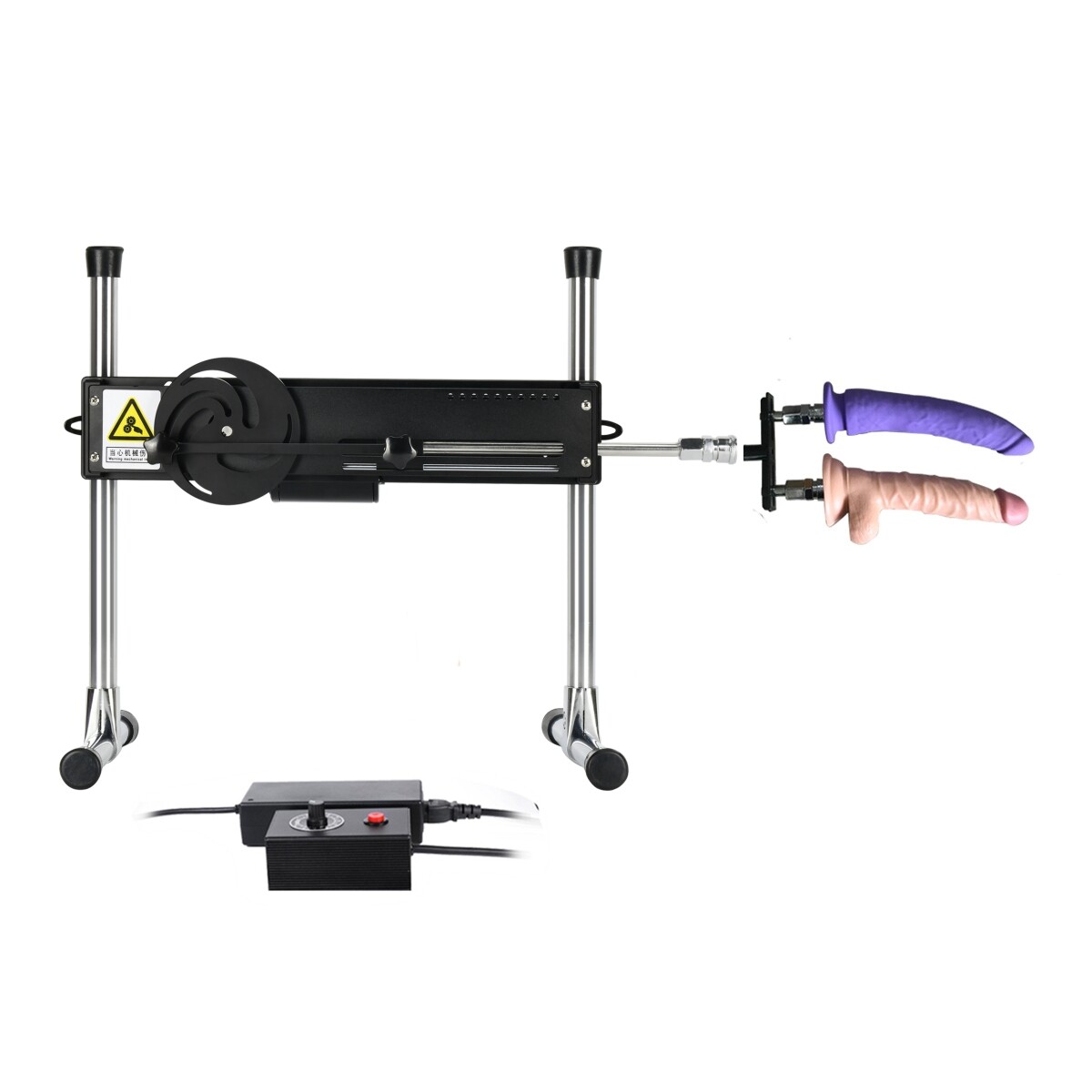 Máquina de sexo Premium con accesorios PRO + dos grandes consoladores anales