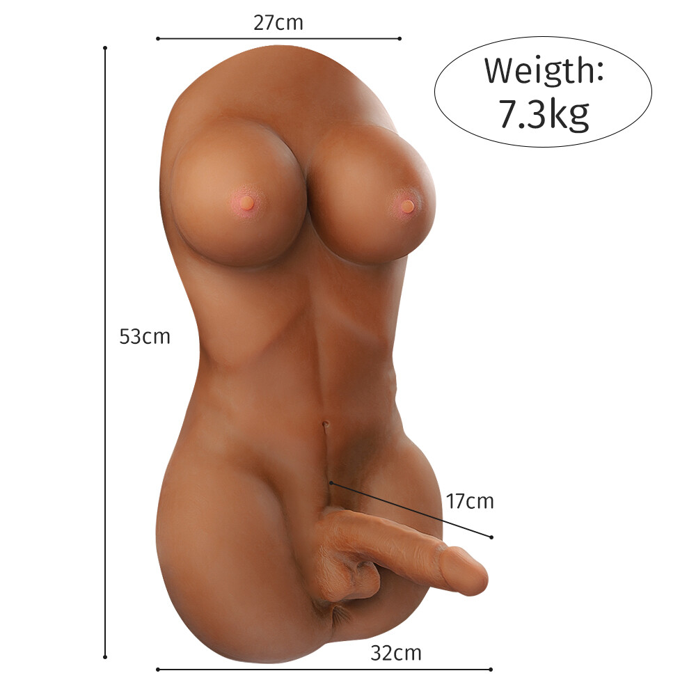 Muñeca sexual torso Shemale Queen Tan Muñecas sexuales 7.3KG/16.09LB