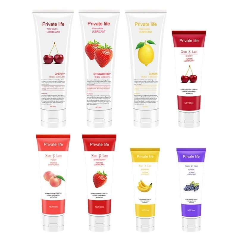 Lubricante sexual Gel de aceite sexual Productos orales para adultos Lubricante con sabor a fruta - 100 ml