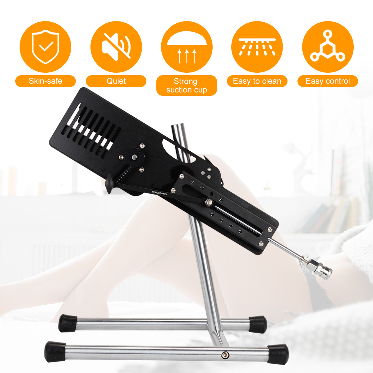 Máquina Sexual de 6 Velocidades con Control Remoto Inteligente y 3 Consoladores Grandes con Ventosa