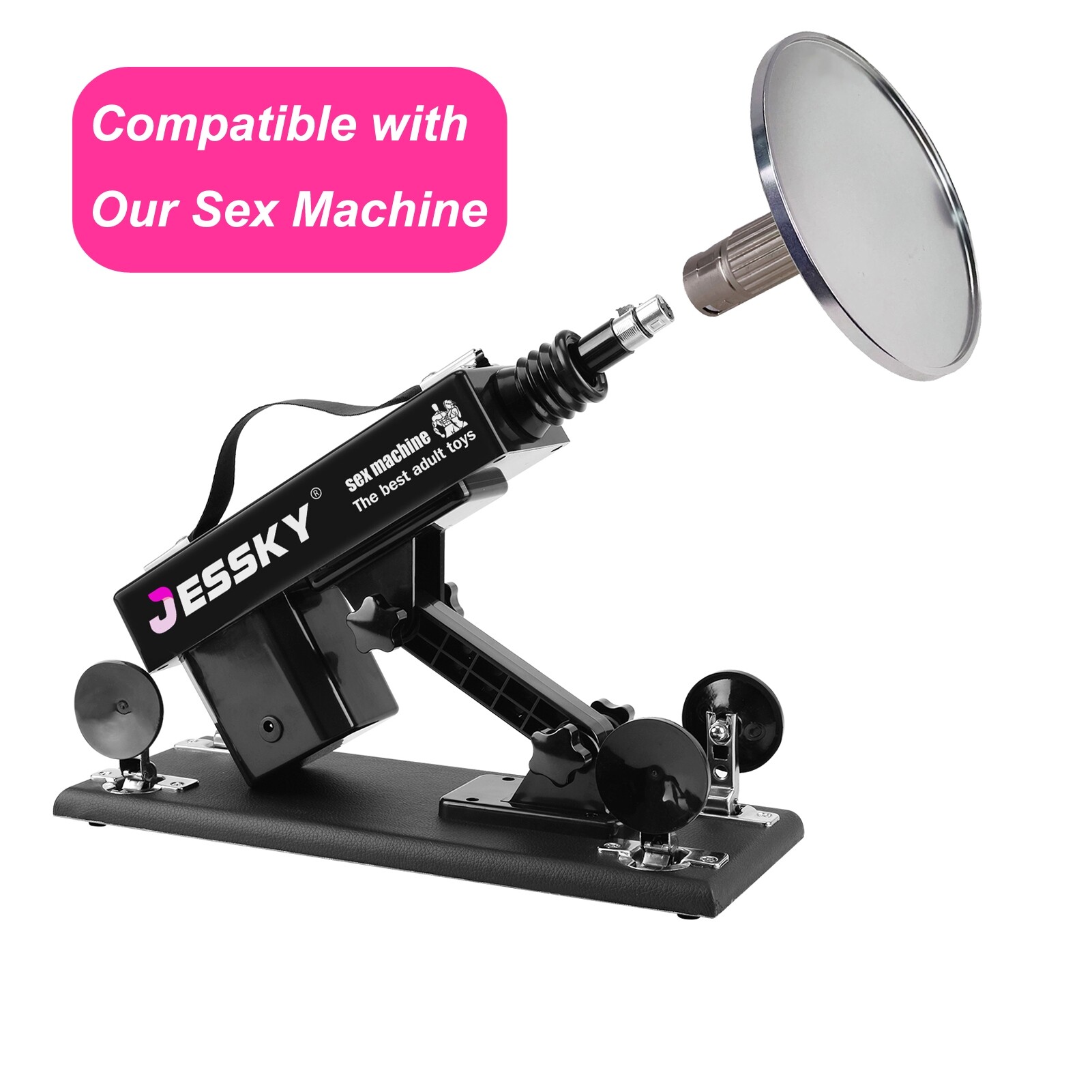 Adaptador de ventosa con conector 3XLR, soporte universal para consolador para máquina de masaje de 3 puntas