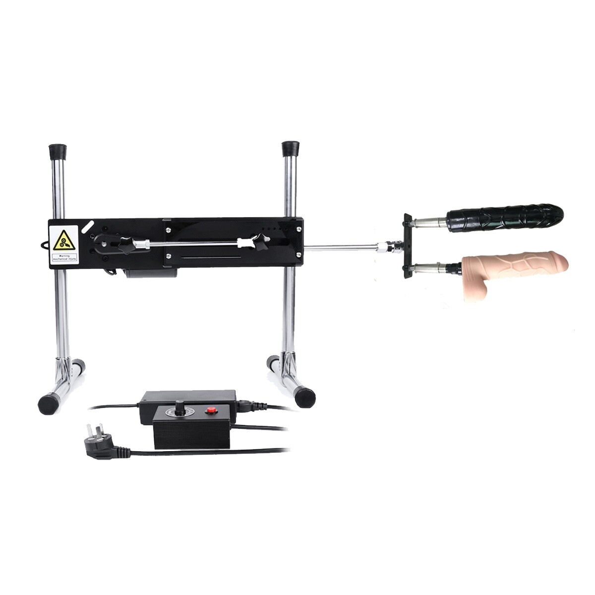 Accesorio de penetración con doble consolador para máquina sexual, adecuado para consoladores con conector de tres púas