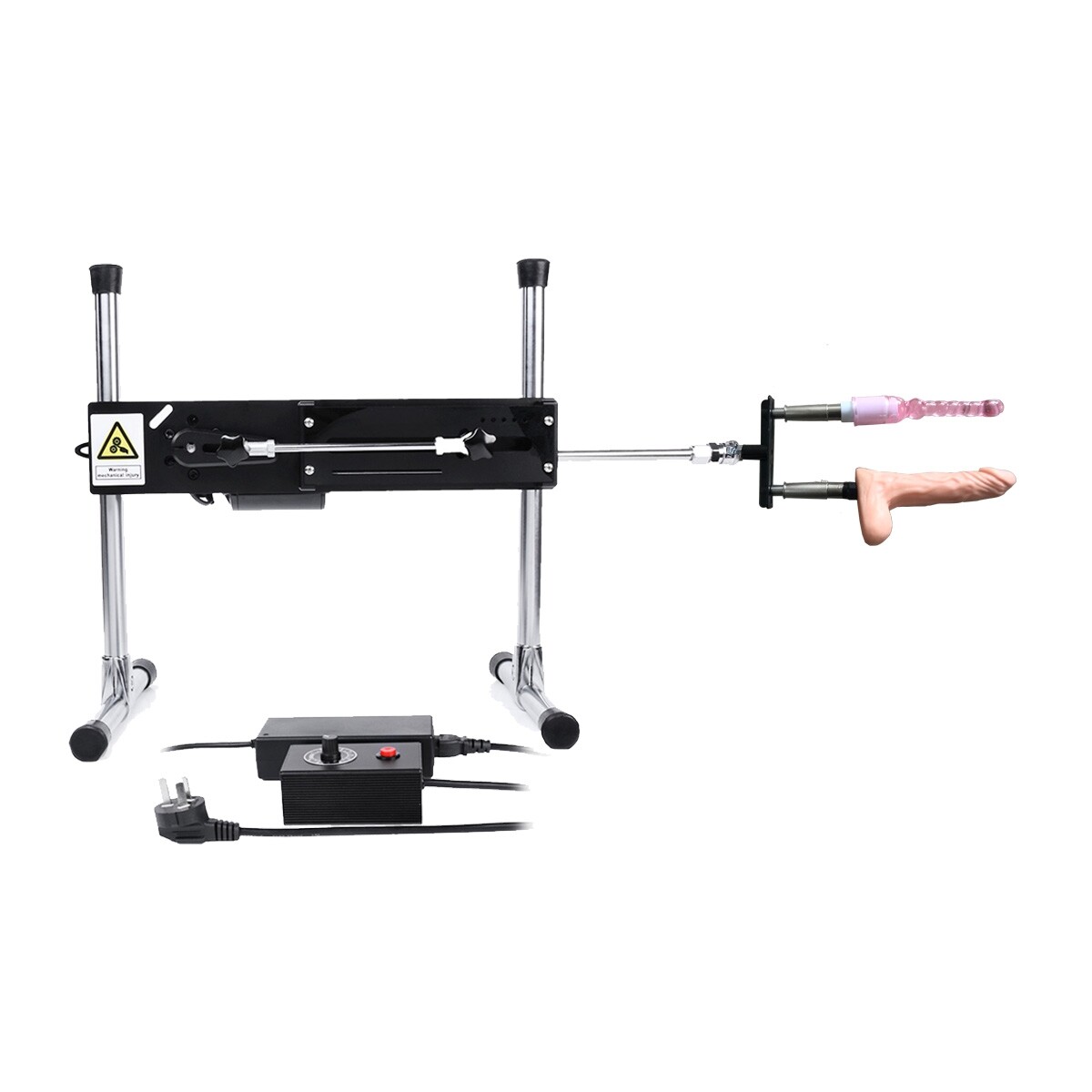 Accesorio de penetración con doble consolador para máquina sexual, adecuado para consoladores con conector de tres púas