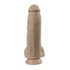 Ares Spesical Curved 8.2 Realistic Cock Dual Density Veiny Dildo Dong With Balls Strong Suction Cup
