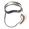 Cinturón de Castidad Masculino de Acero Inoxidable con Arco Para Agujero de Cintura Ajustable Dispositivo de Castidad