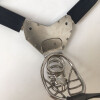Cinturón de Castidad Masculino de Acero Inoxidable con Jaula Perforada Dispositivo de Bloqueo