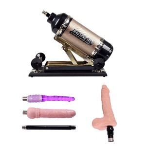Climax Sex Machine con 4PCS Dildo Attachments Sex Toys para mujeres