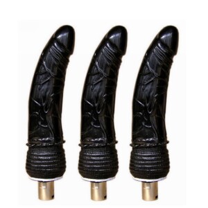 Accesorio de máquina sexual Dildo negro Diámetro 3.5cm Longitud 18 cm Dildo de silicona