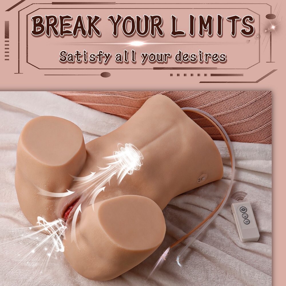 16.97LB Automatisch Zuigende Trillende KONT Vrouwelijke Billen met Vaginale en Anale