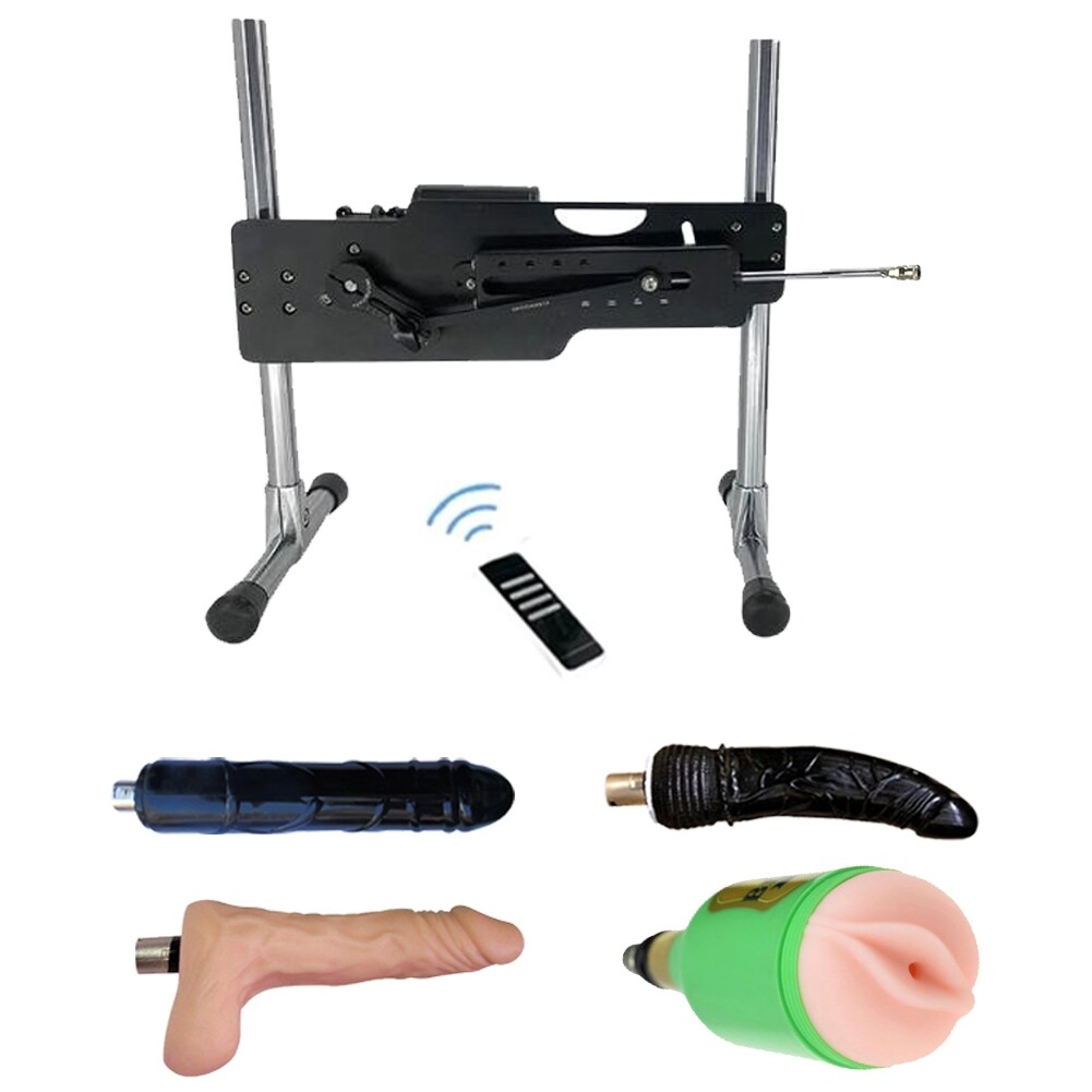 6 Speed Smart Remote Control Seksmachine Met 3 Stuks Grote Dildo's, Vaginabeker voor Koppel