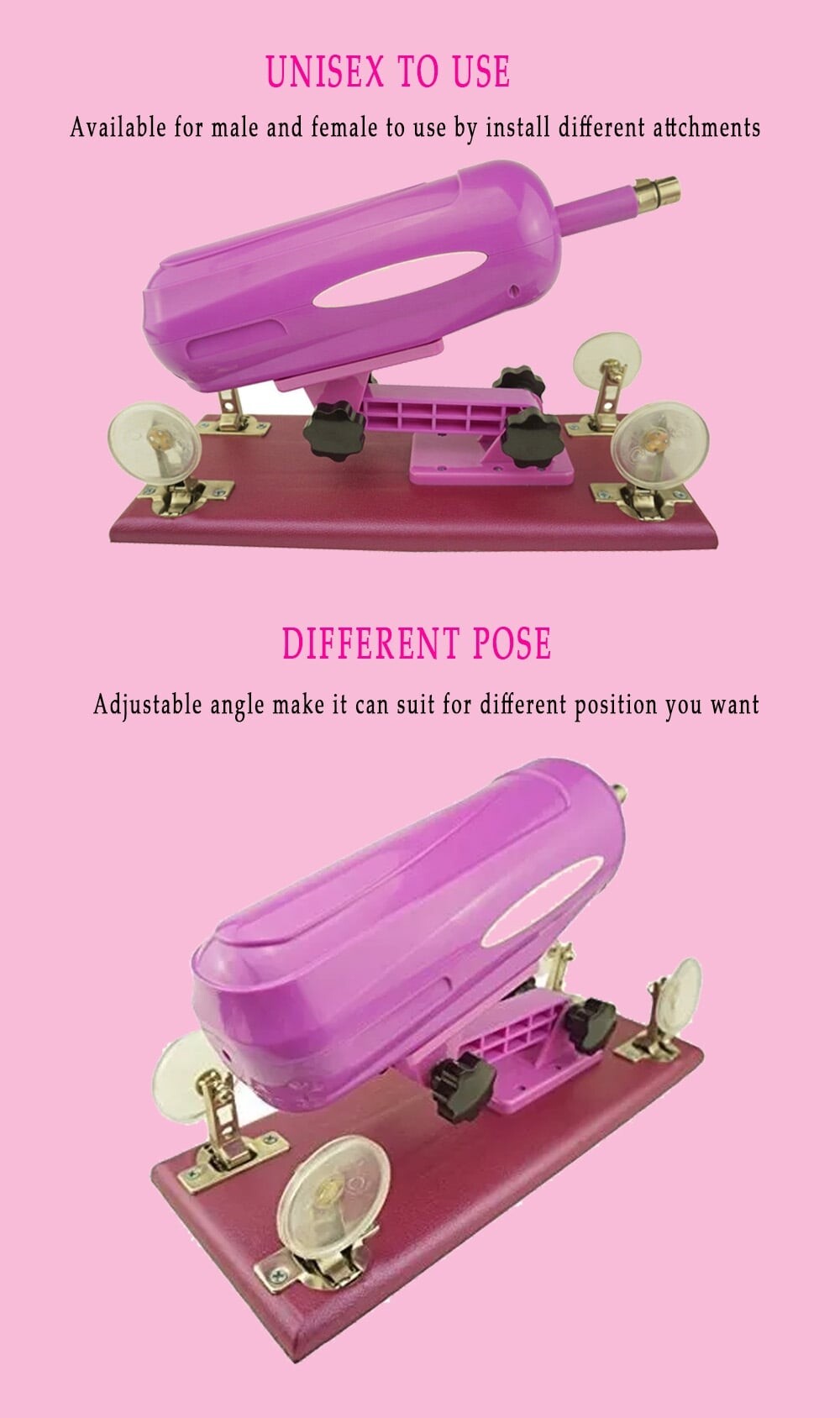 Vrouwelijke Masturbatie Seksmachine Geweer met 5 stuks Dildo Accessoires voor Vrouwen Roze