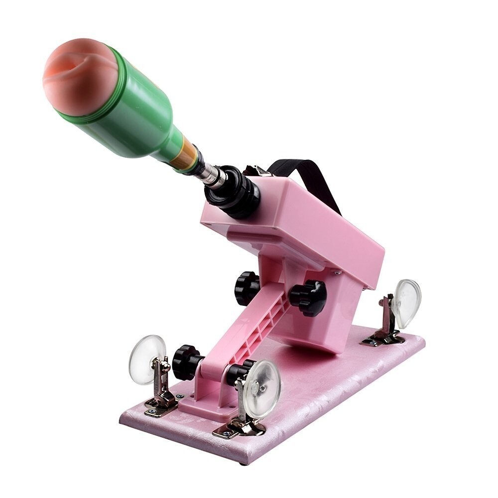 Vrouwelijke Masturbatie Seksmachine Geweer met Veel Dildo Accessoires Roze