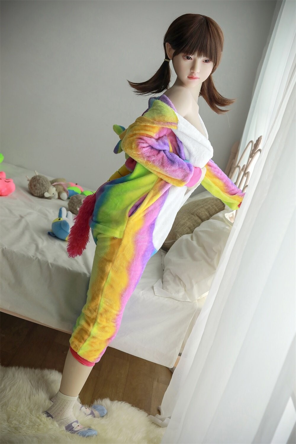 Realistische siliconen sekspop met volledig lichaam en metalen skelet voor levensecht spel 4.85ft/148cm 