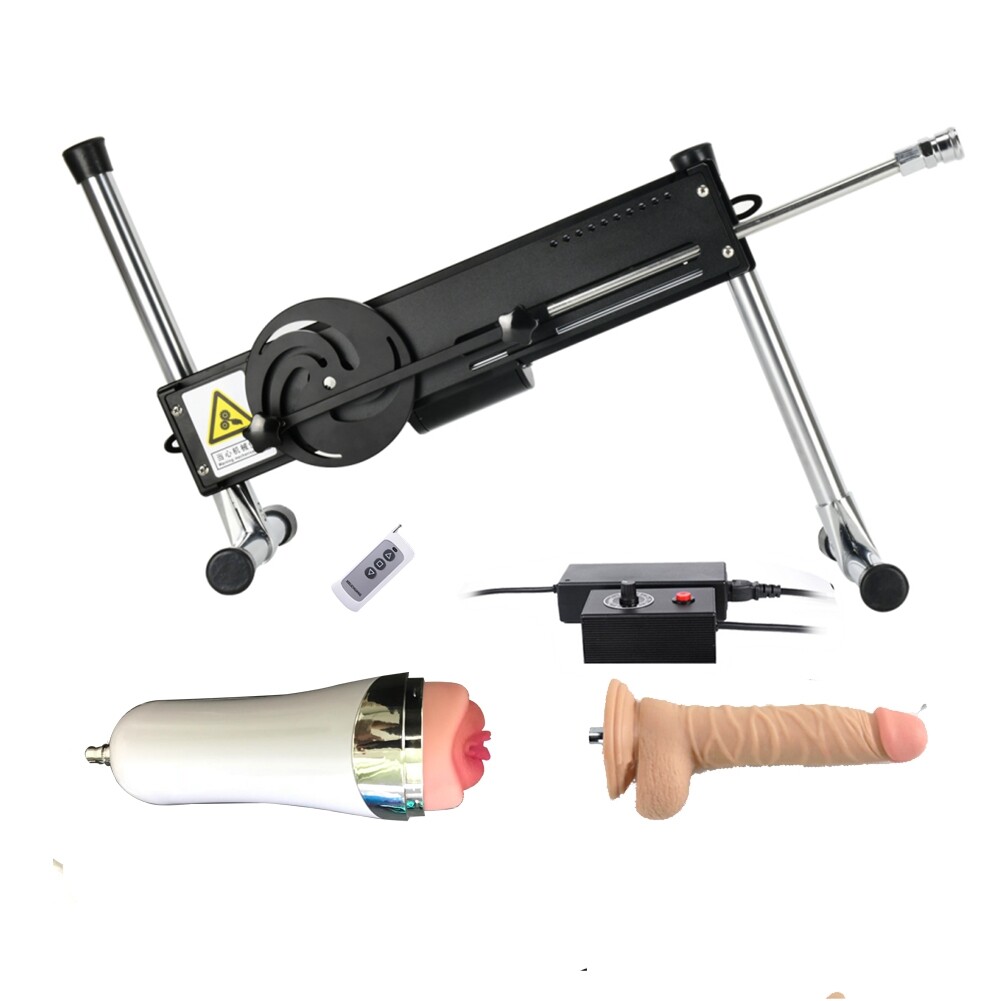 Afstandsbediening Koppels Premium Sex Machine met Vagina Cup en Grote Dildo Bijlagen