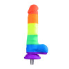 7,5 Regenboog Dildo Realistische Siliconen P-spot Anale Seksspeeltje voor Jessky Seksmachines