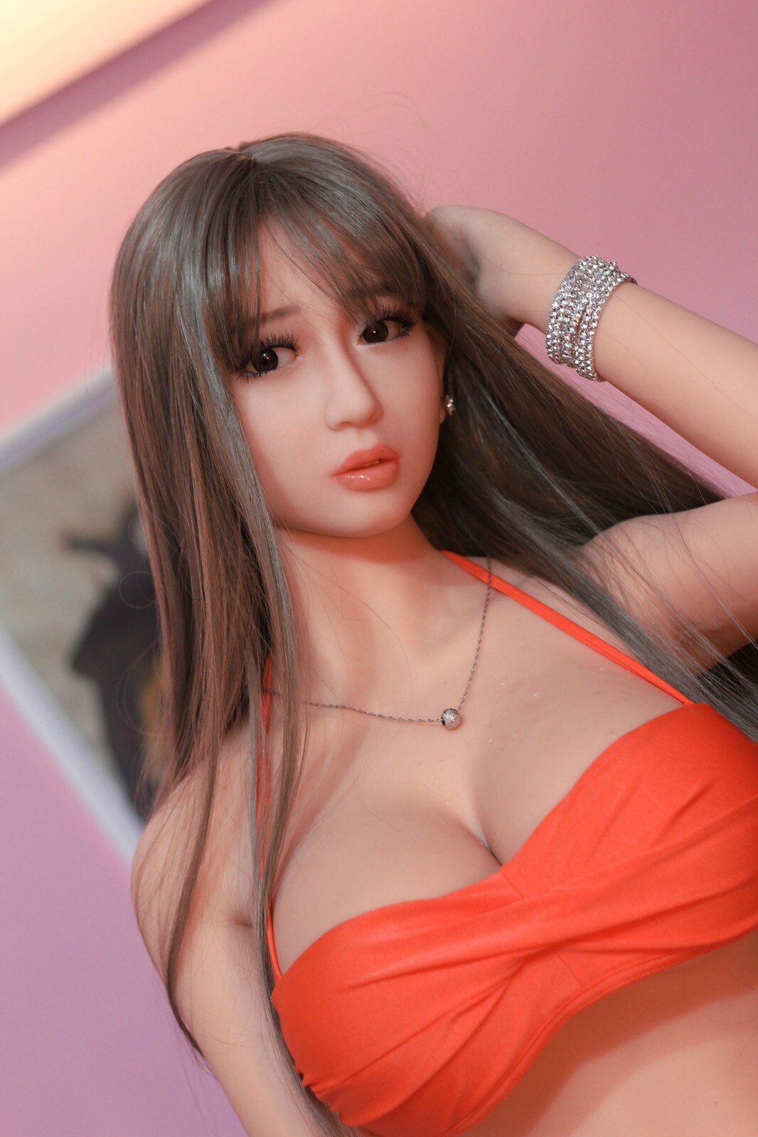 Bambole sessuali in silicone realistico per adulti da 158 cm figa orale anale sexy