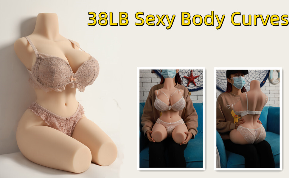 16kg /35.27lb Masturbatore maschile realistico del busto della bambola del sesso 70CM