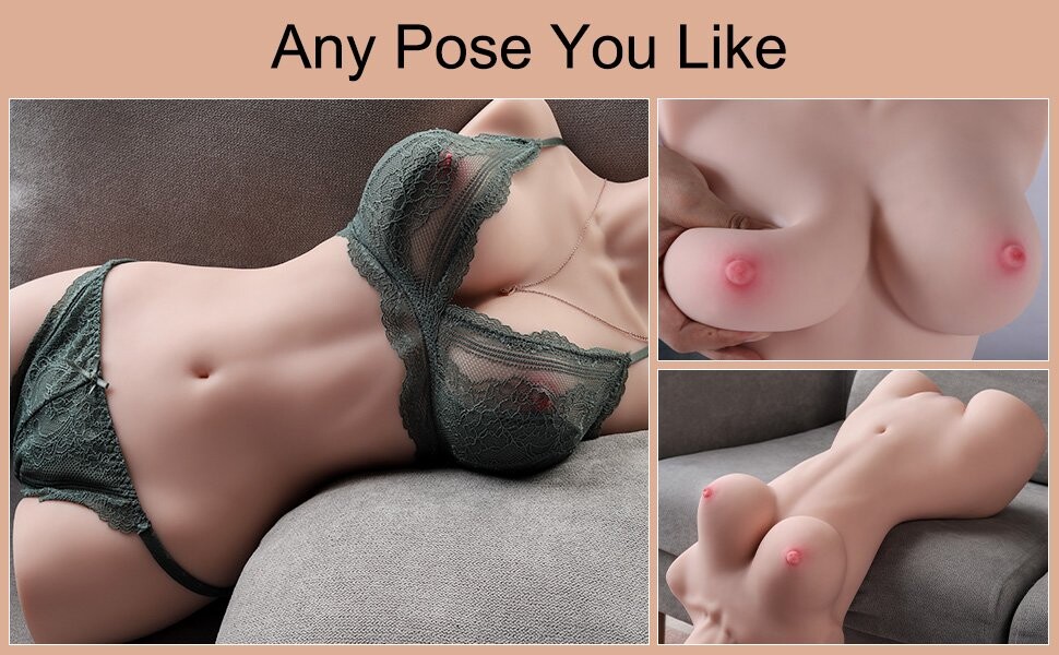 52.9LB Torso sessuale ultra realistico per il gioco del seno anale della vagina 90 cm