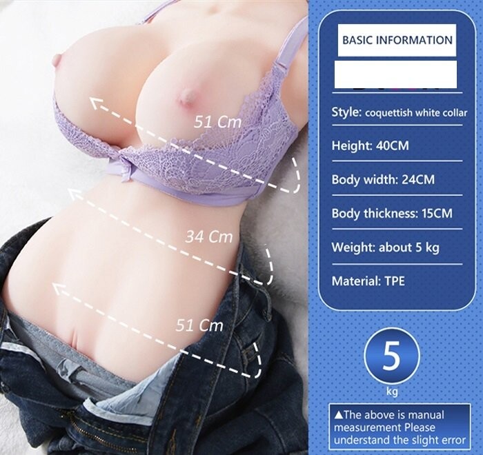 8.8LB/4kg Maschera Maschile Masturbatore Torso con Grandi Tette Vagina Anale